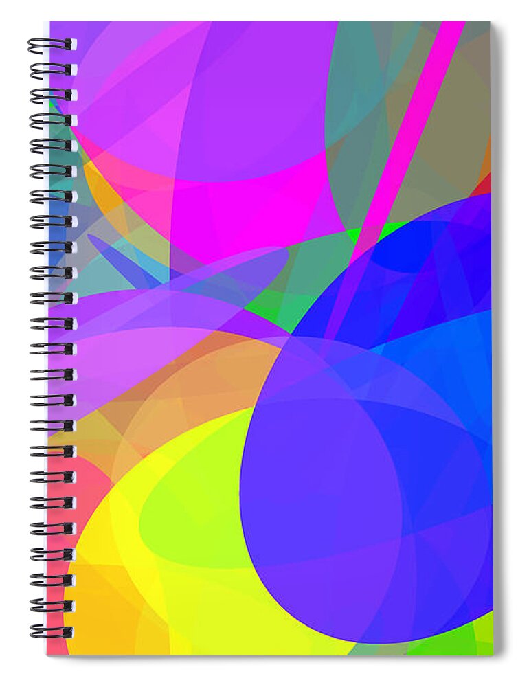 Ellipse Spiral Notebook featuring the digital art Ellipses 13 by Chris Butler