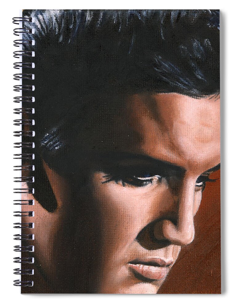 Elvis Spiral Notebook featuring the painting Elvis 24 1963 by Rob De Vries