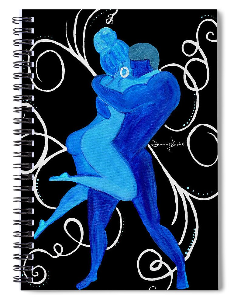 Embrace Spiral Notebook featuring the painting Embrace by Diamin Nicole