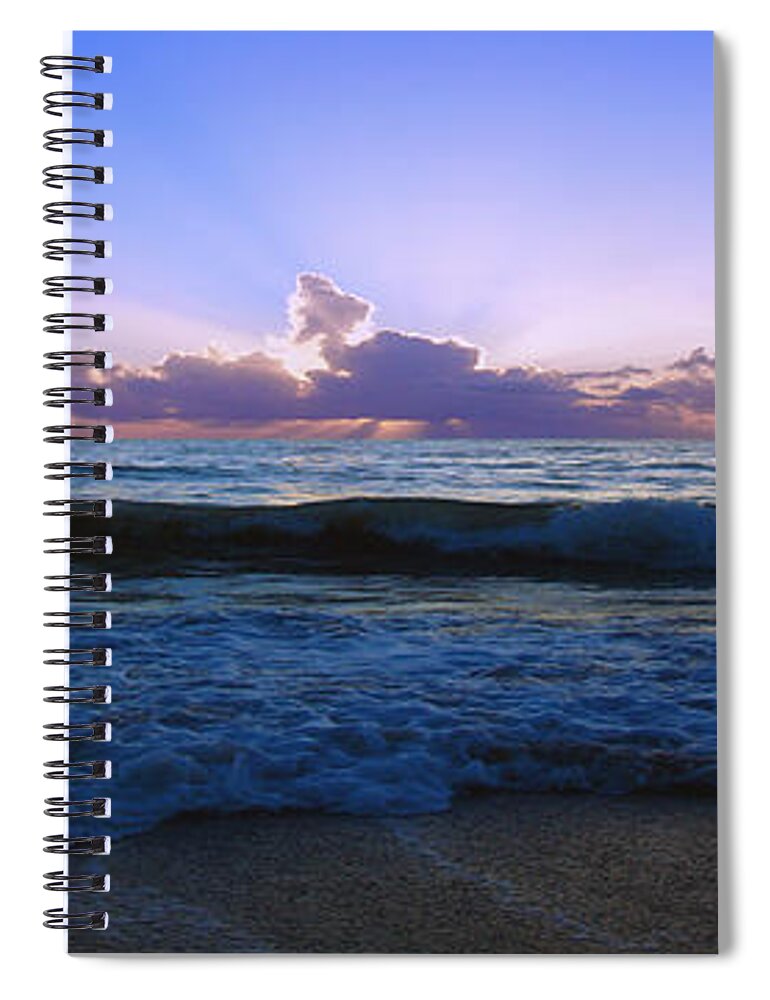 Seascape Sunrises Spiral Notebook featuring the photograph Treasure Cost Florida Tropical Sunrise Sescape B2 by Ricardos Creations