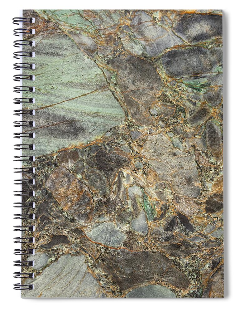 Granite Spiral Notebook featuring the photograph Emerald Green Granite by Anthony Totah