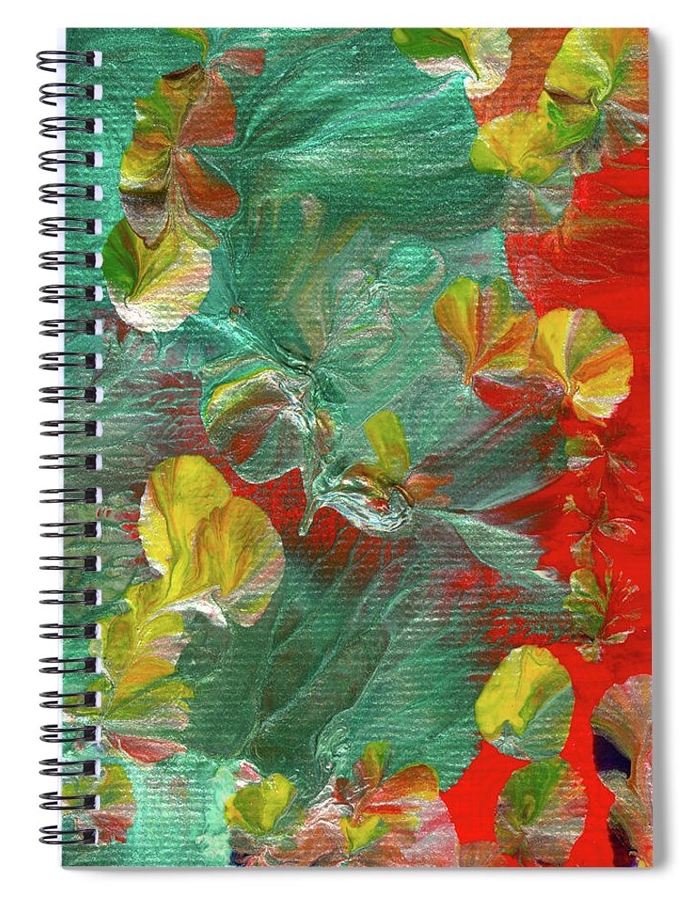 Emerald Spiral Notebook featuring the painting Emerald Island by Nan Bilden