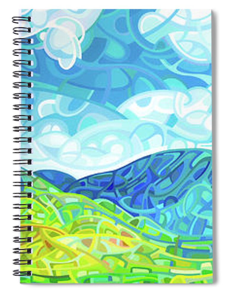 Art Spiral Notebook featuring the painting Emerald Moments by Mandy Budan