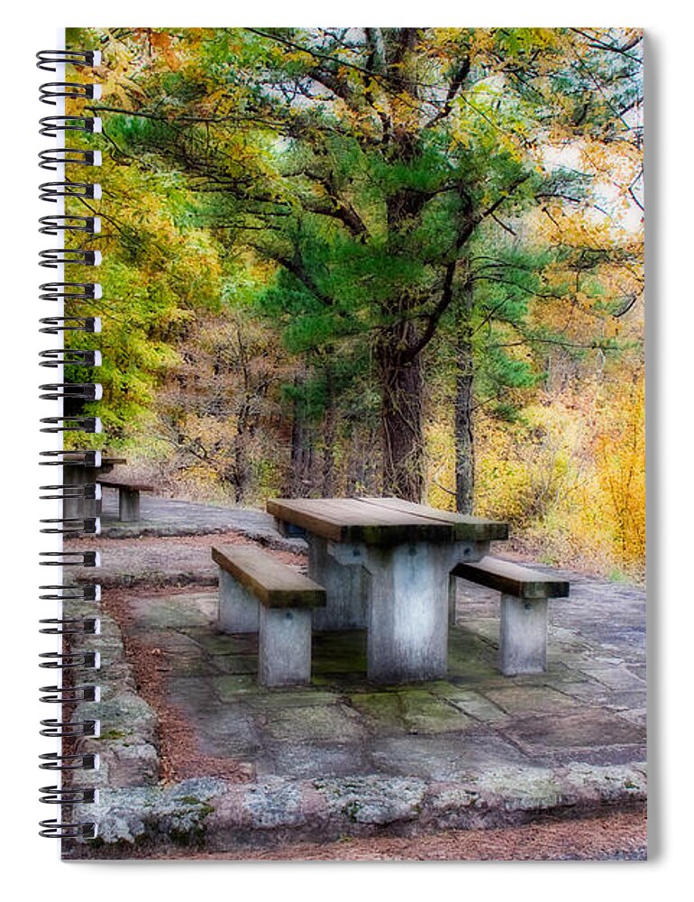 emerald Vista Spiral Notebook featuring the photograph Emerald Picnic by Lana Trussell