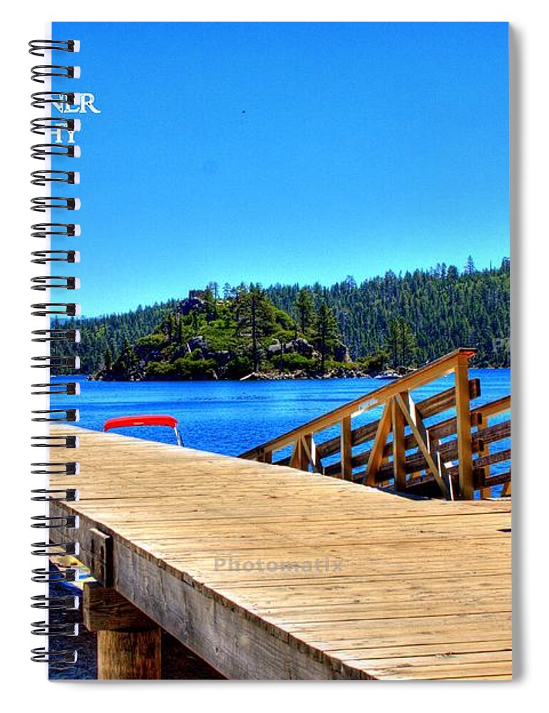 Landscape Spiral Notebook featuring the photograph Emerald Pier by Randy Wehner