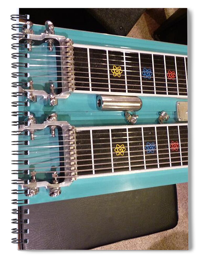 Blue Pedal Steel Guitar Spiral Notebook featuring the photograph Emmons Lashley Legrande Pedal Steel Guitar by Rosanne Licciardi