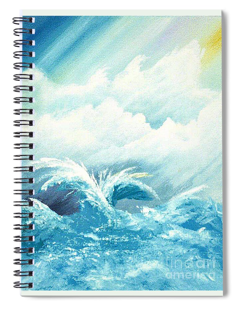 Painting Of Water Spiral Notebook featuring the painting Emotion by David Neace