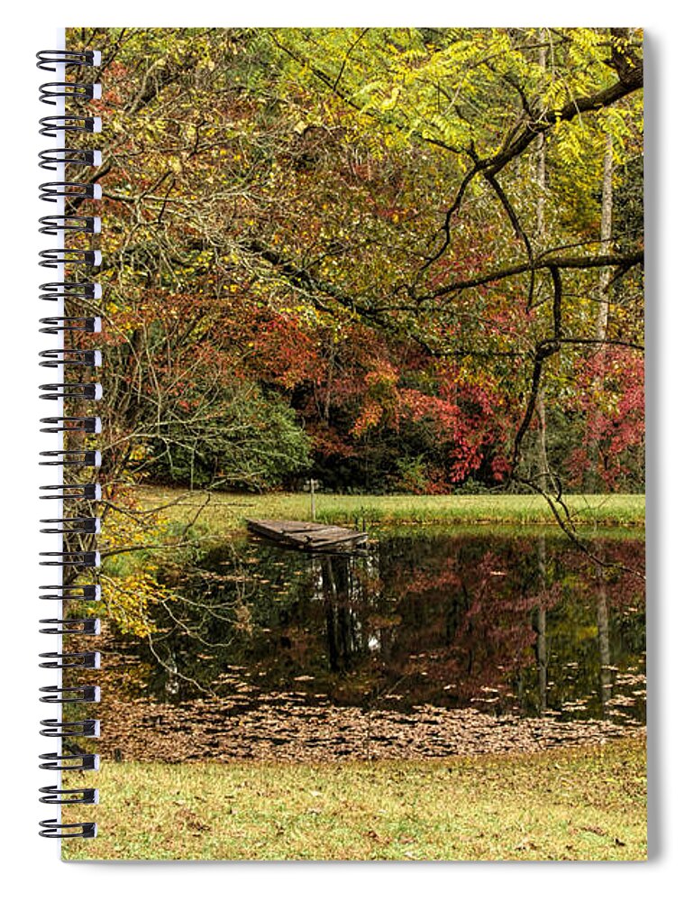 Dock Spiral Notebook featuring the photograph Empty Dock by Barbara Bowen