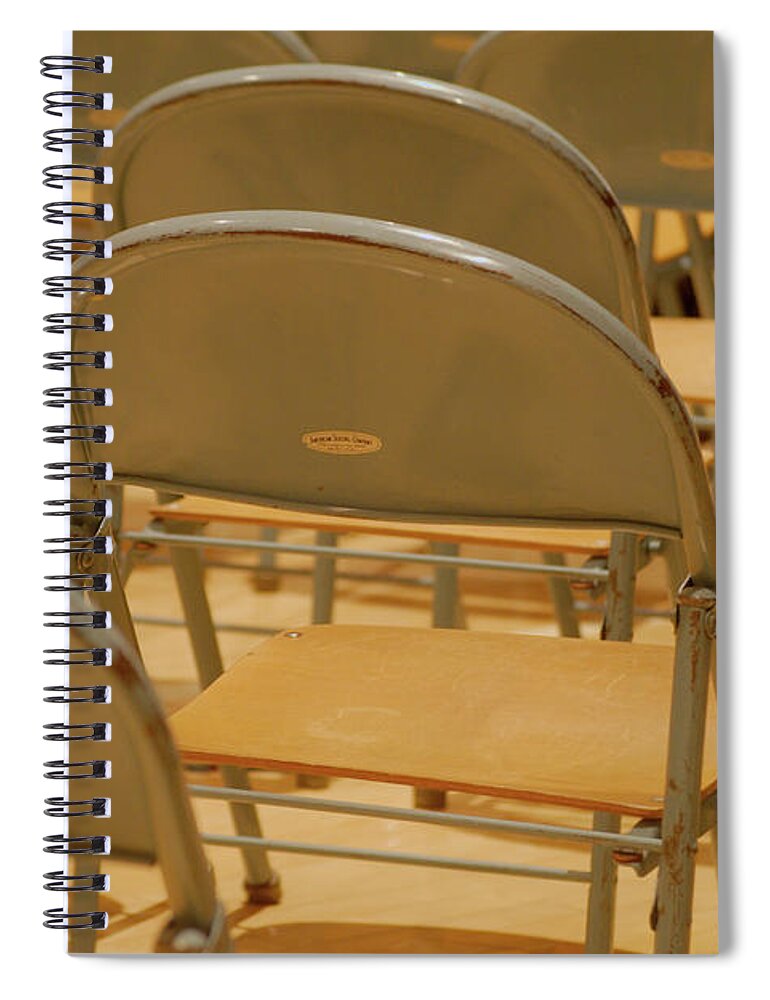 Chairs Spiral Notebook featuring the photograph Empty by Troy Stapek