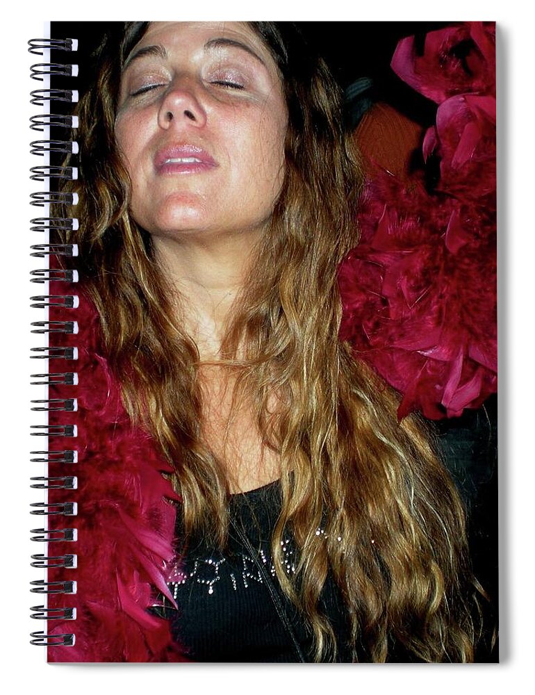 Lady Spiral Notebook featuring the photograph Emulating Janis by Angela Murray