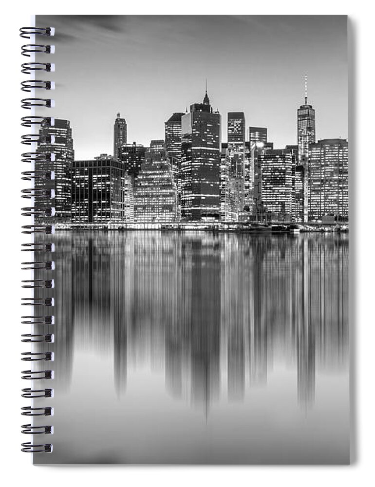 Manhattan Skyline Spiral Notebook featuring the photograph Enchanted City by Az Jackson