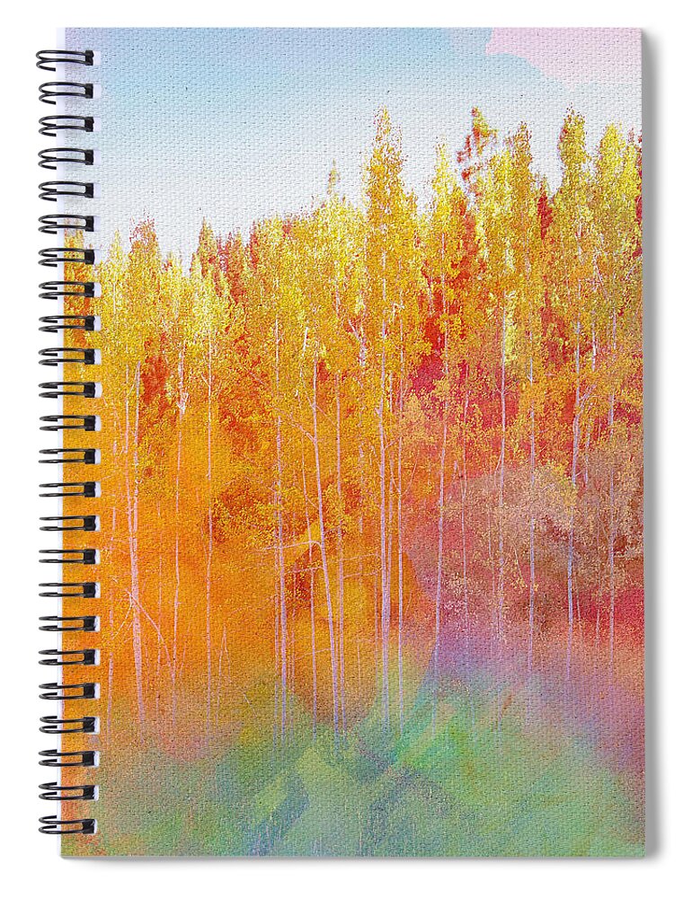 Graphic Design Spiral Notebook featuring the digital art Enchanted Scenery #3 by Klara Acel