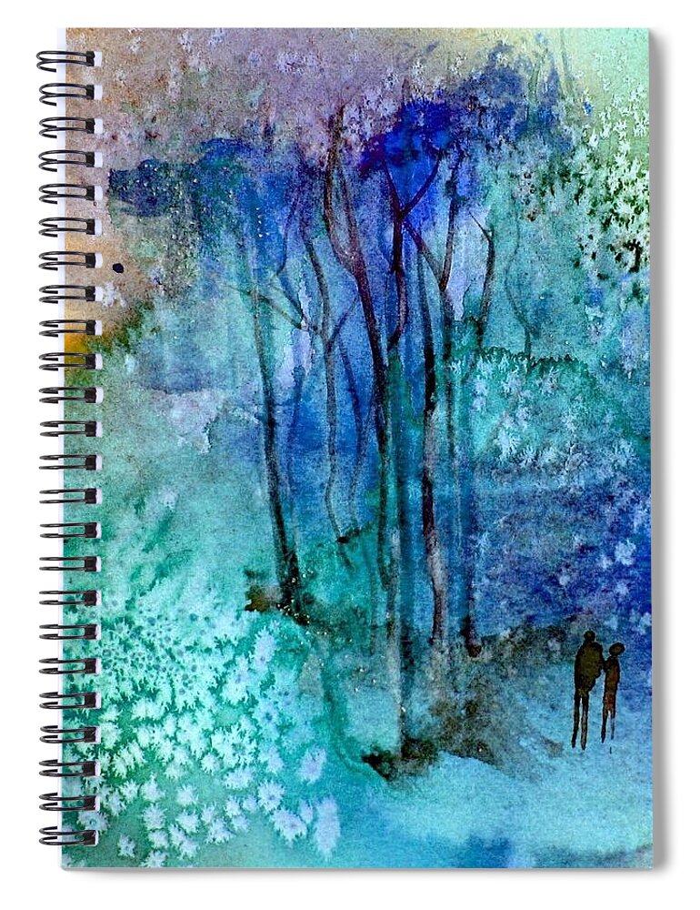 Forest Spiral Notebook featuring the painting Enchantment by Anne Duke