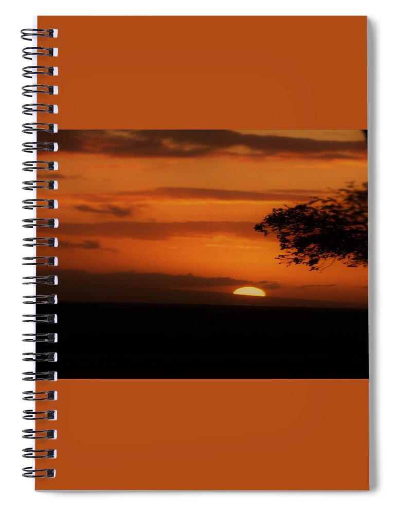 Landscapes Spiral Notebook featuring the photograph End of Day by Charles HALL
