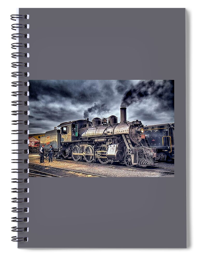 Trains Spiral Notebook featuring the photograph End Of The Line For Old 89 by Harriet Feagin