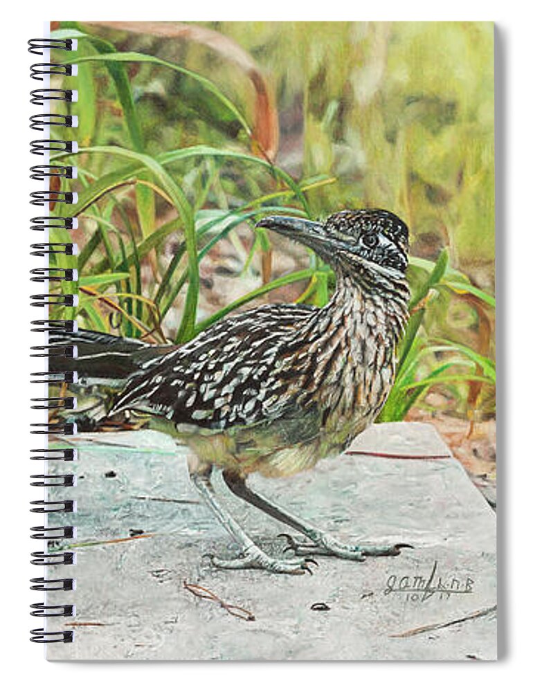 Roadrunner Spiral Notebook featuring the painting End of the Road by Joshua Martin