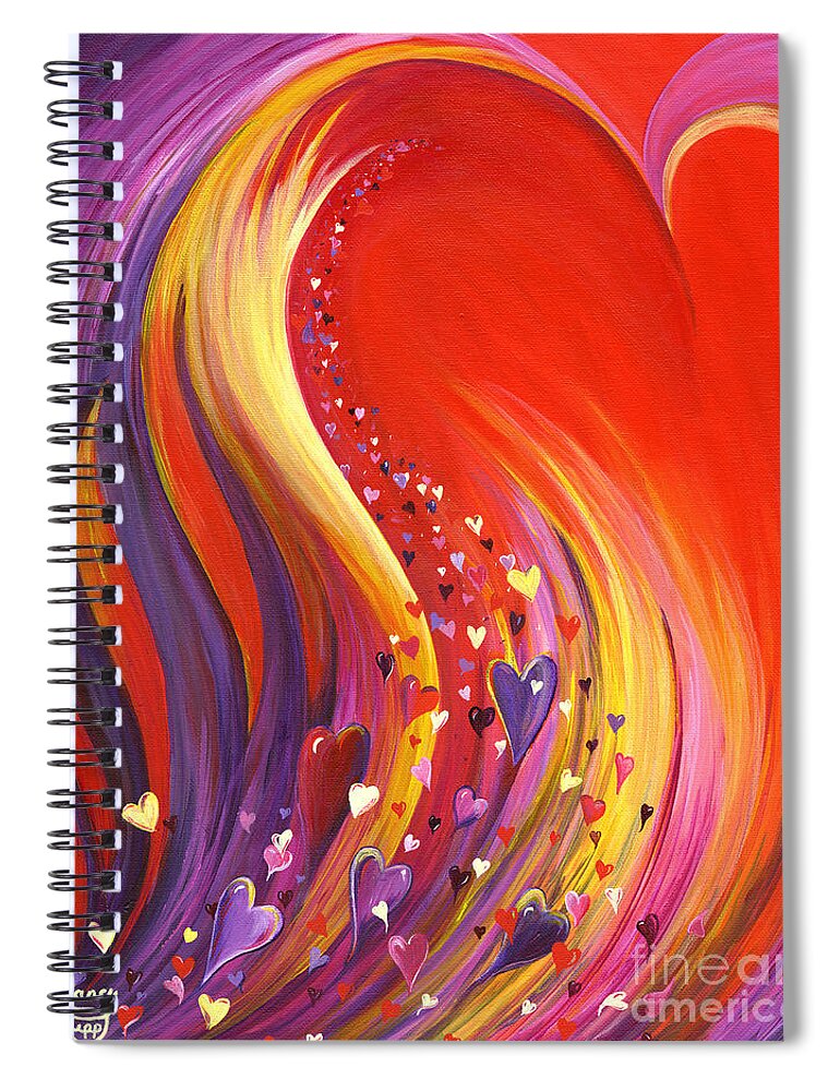 Love Spiral Notebook featuring the painting Arise My Love by Nancy Cupp
