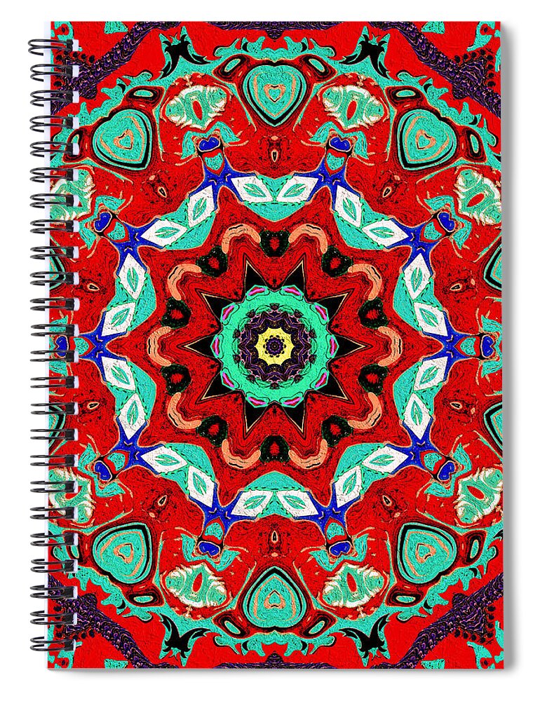 Natalie Holland Art Spiral Notebook featuring the mixed media Endless Love by Natalie Holland