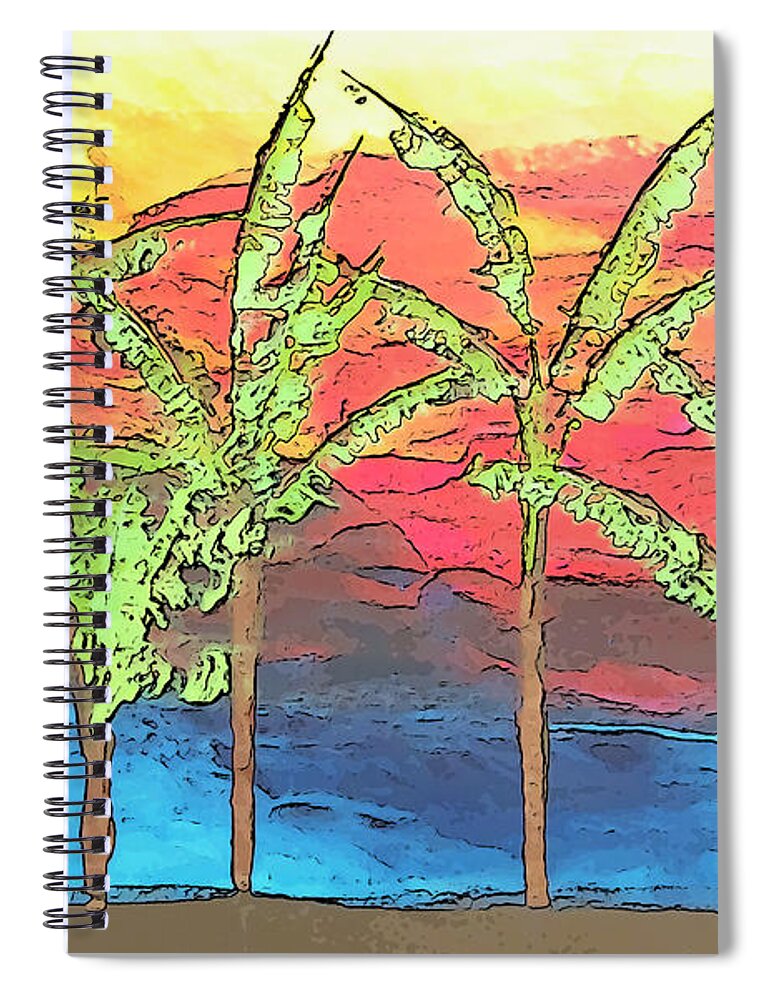 Beach Spiral Notebook featuring the painting Endless Summers by Linda Bailey