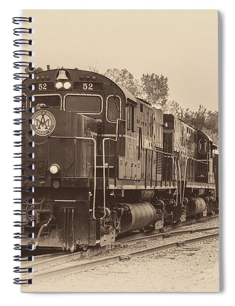 Railroad Spiral Notebook featuring the photograph Engine 52 by James Barber