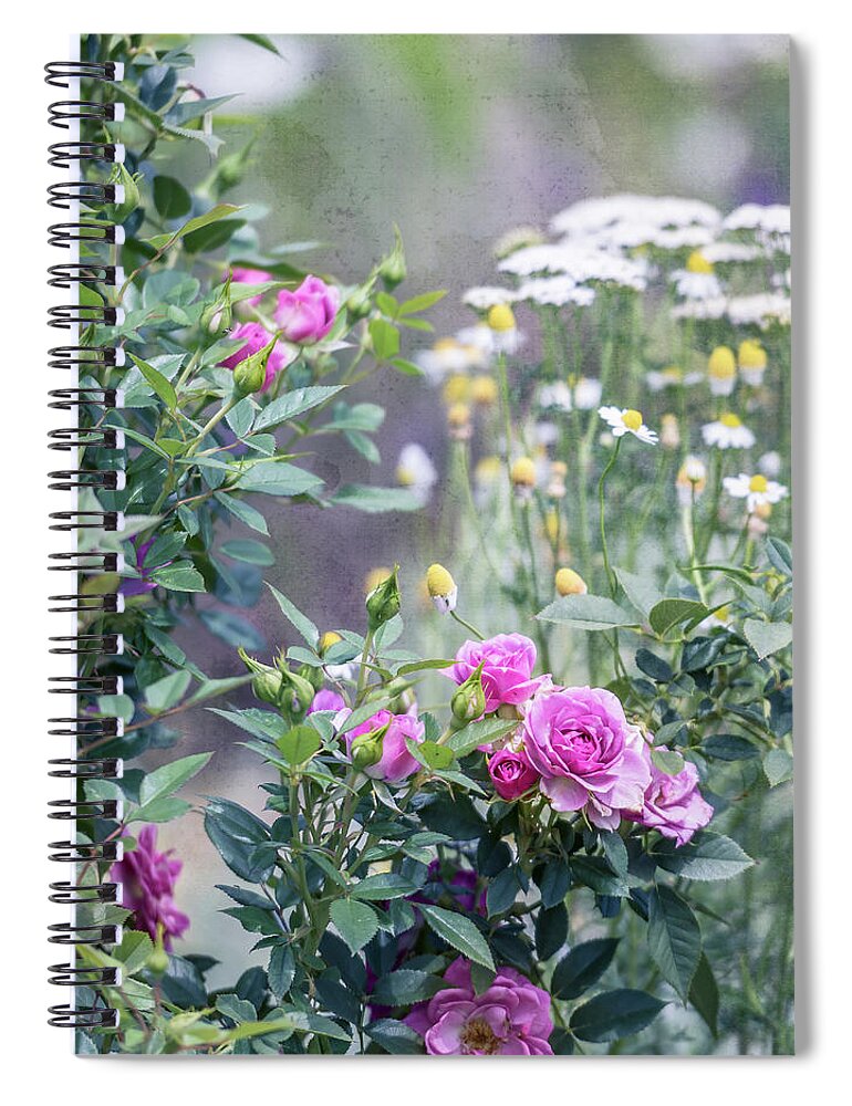 Roses Spiral Notebook featuring the photograph English Garden by Jennifer Grossnickle