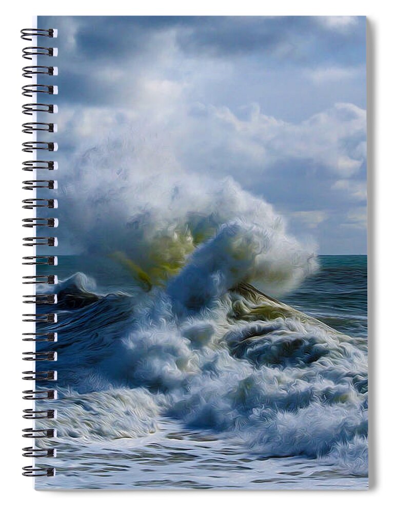 Pacific Ocean Spiral Notebook featuring the photograph Enter At Your Own Risk by Joe Schofield