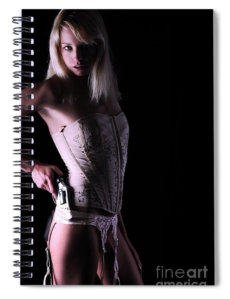 Artistic Spiral Notebook featuring the photograph Entering darkness by Robert WK Clark