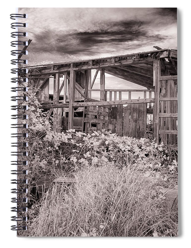Barn Spiral Notebook featuring the photograph Entropy in Action by Greg Nyquist