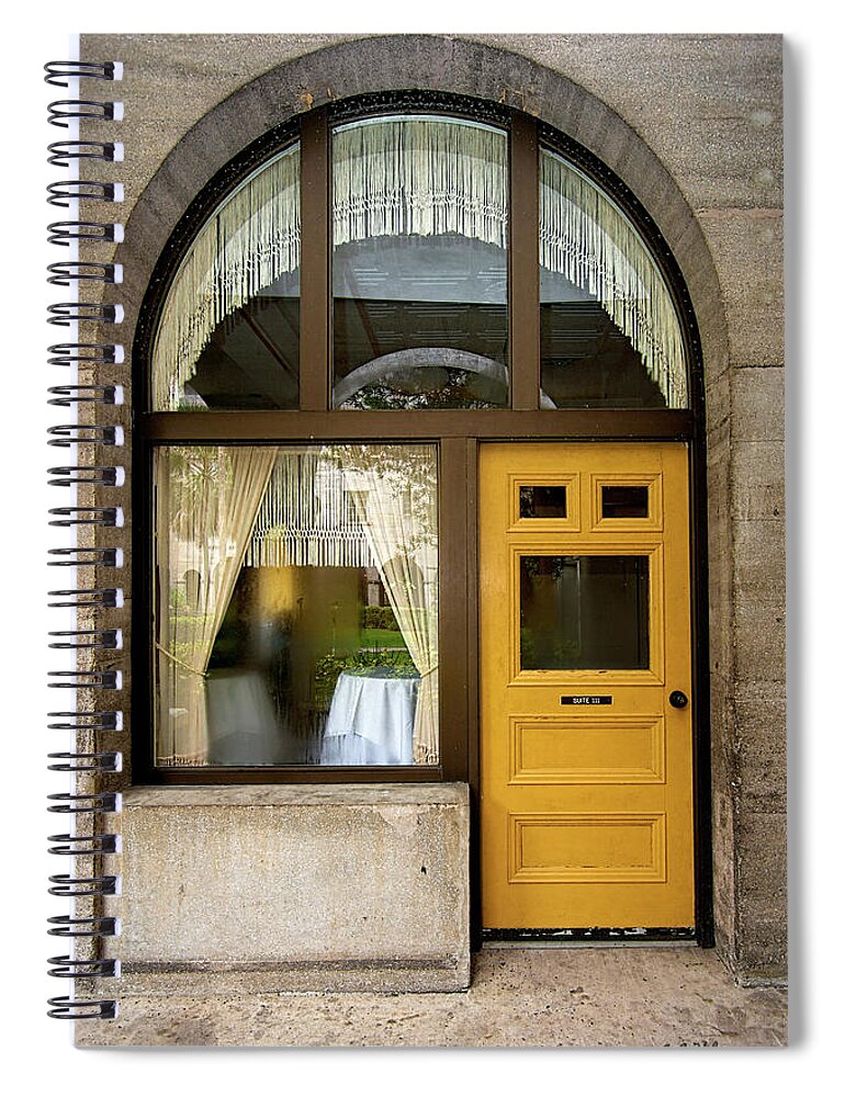 Shapes Spiral Notebook featuring the photograph Entry Geometrics by Christopher Holmes
