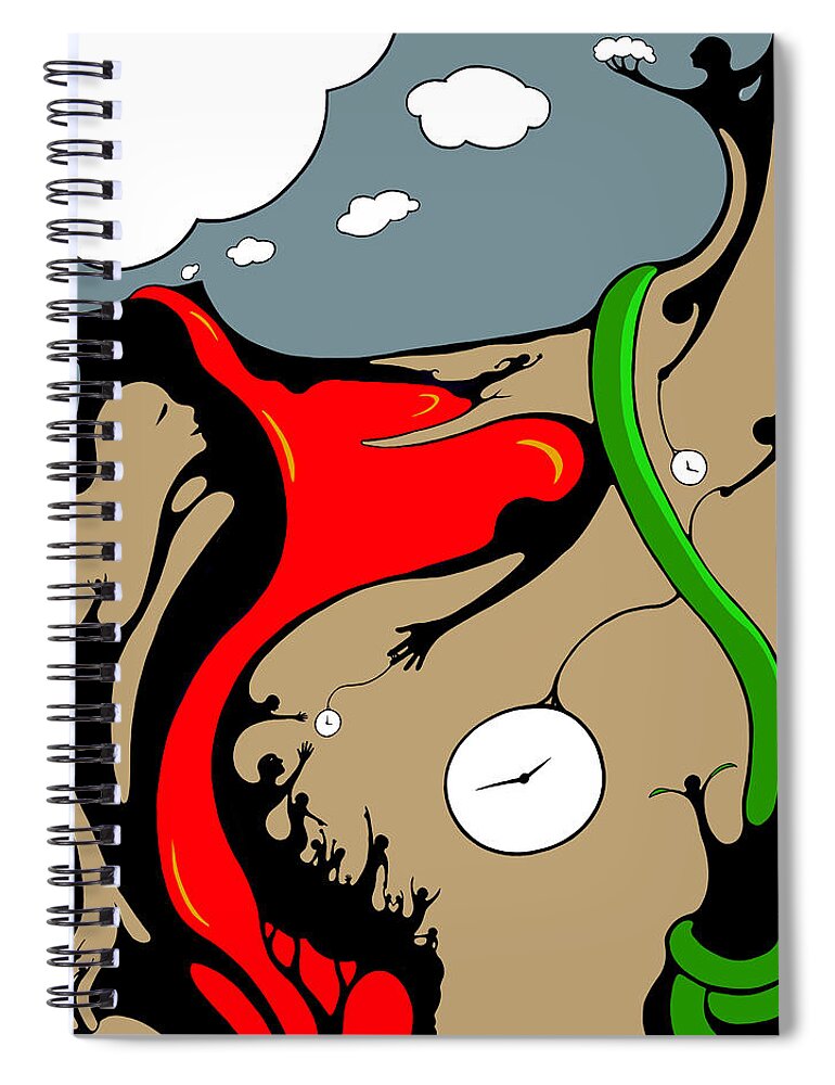 Climate Change Spiral Notebook featuring the drawing Epoch by Craig Tilley