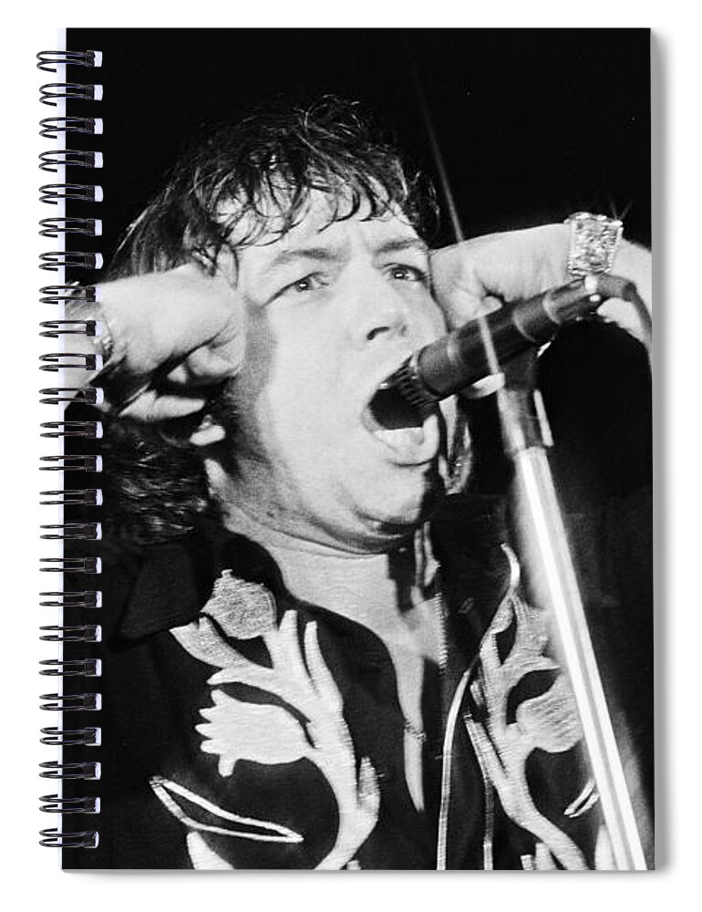 Dutch Spiral Notebook featuring the photograph Eric Burdon in concert-1 by Casper Cammeraat