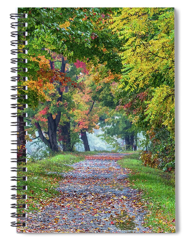 Erie Canal Spiral Notebook featuring the photograph Erie Canal in Fall by Phil Spitze