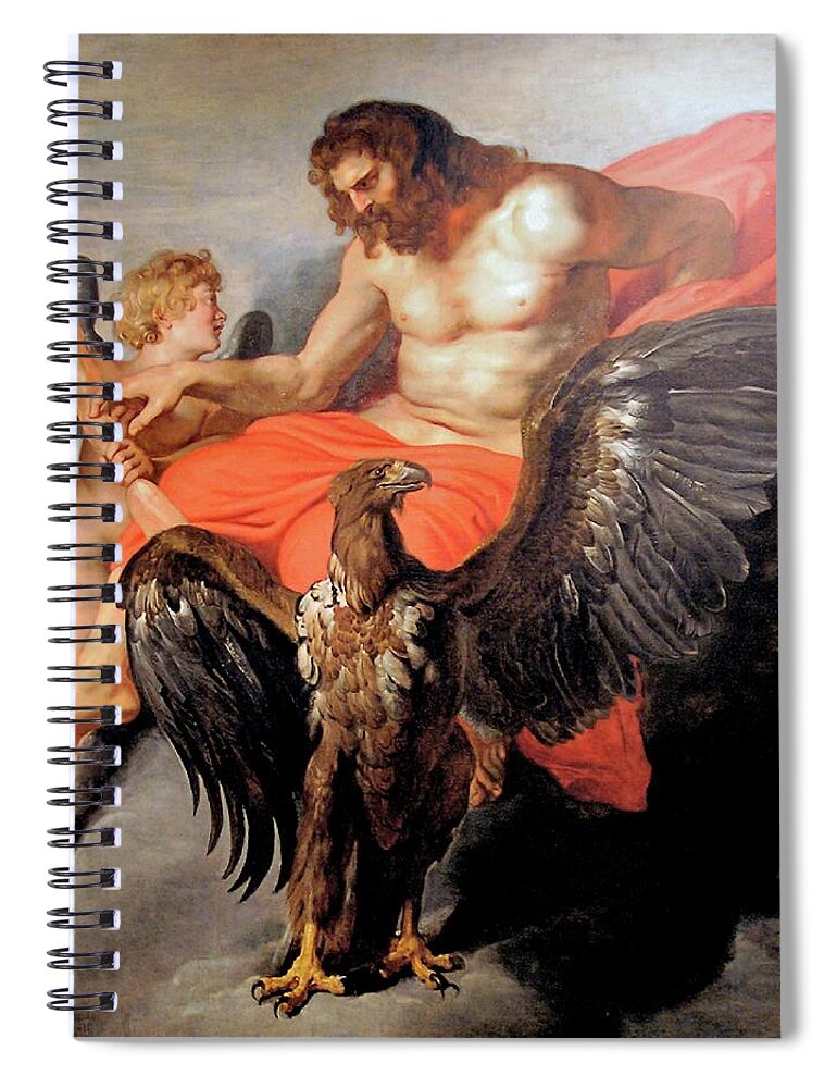 Eros Spiral Notebook featuring the painting Eros et Zeus by Peter Paul Rubens