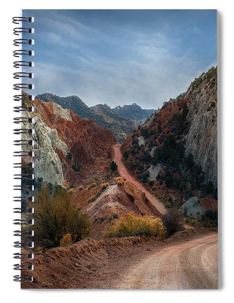 Grand Staircase Escalante National Monument Spiral Notebook featuring the photograph Grand Staircase Escalante Road by Gary Warnimont