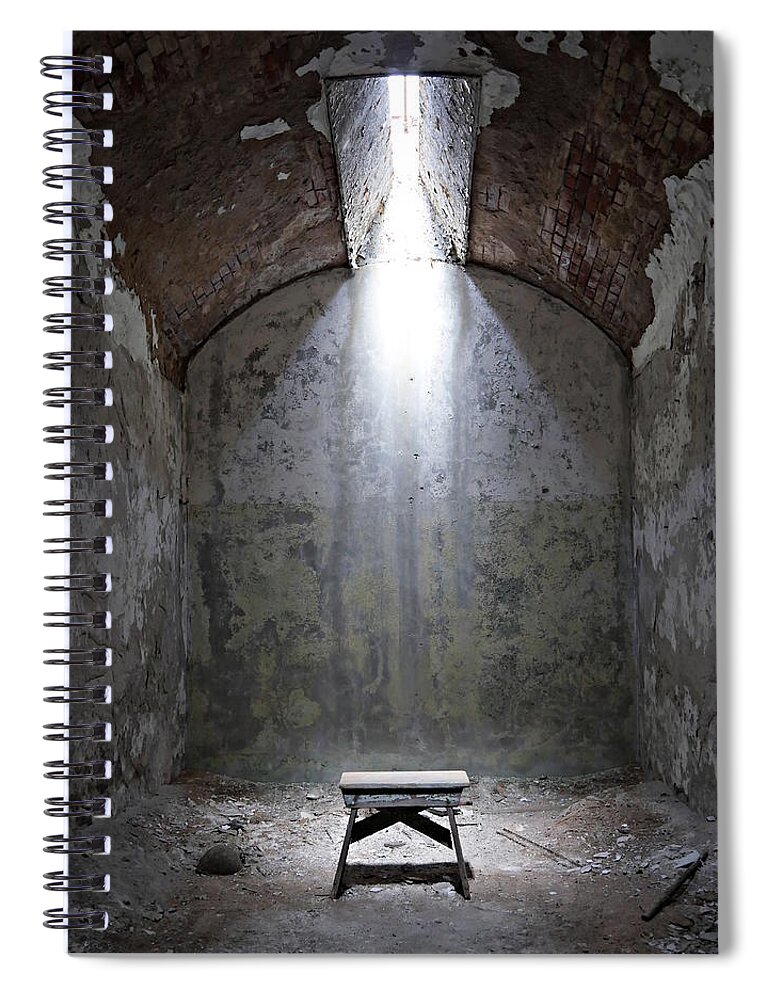 Richard Reeve Spiral Notebook featuring the photograph ESP -The Reading Room by Richard Reeve