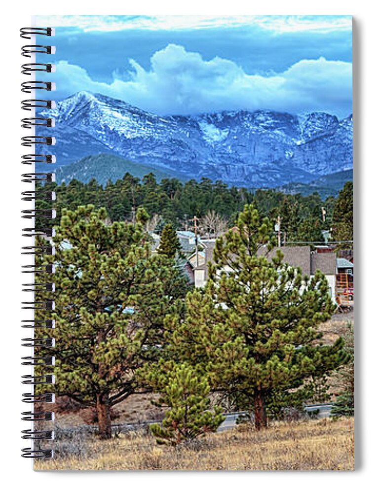 Mountains Spiral Notebook featuring the photograph Estes Park Morn by Susan Rissi Tregoning