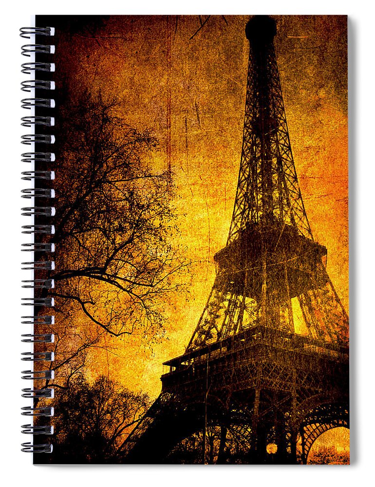 Eiffel Spiral Notebook featuring the photograph Esthetic Luster by Andrew Paranavitana