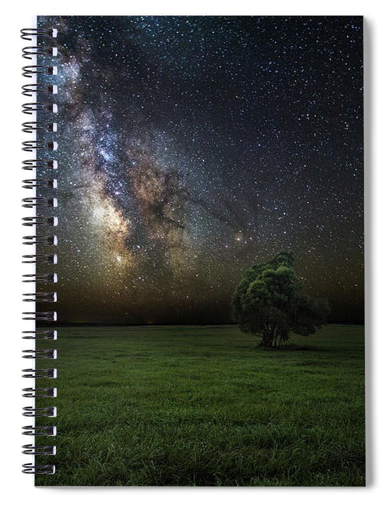 Milky Way Spiral Notebook featuring the photograph Eternity by Aaron J Groen