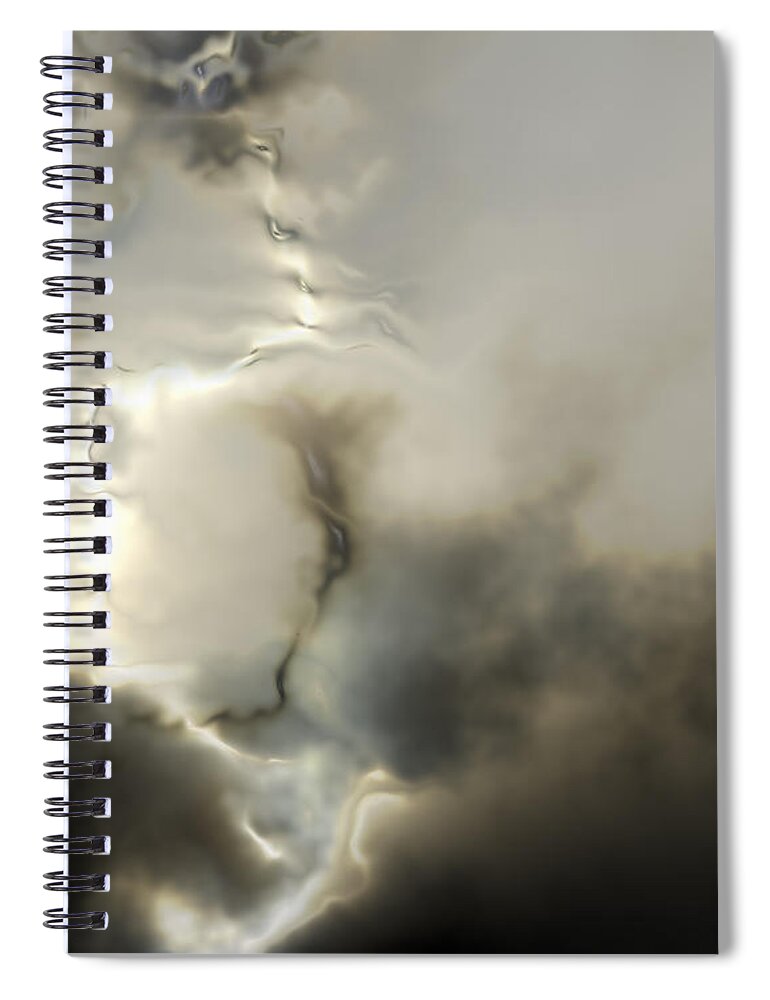 Vic Eberly Spiral Notebook featuring the digital art Ether 3 by Vic Eberly