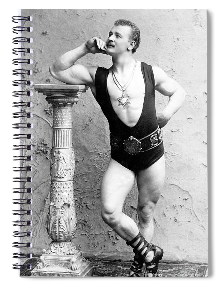 Erotica Spiral Notebook featuring the photograph Eugen Sandow, Father Of Modern by Science Source