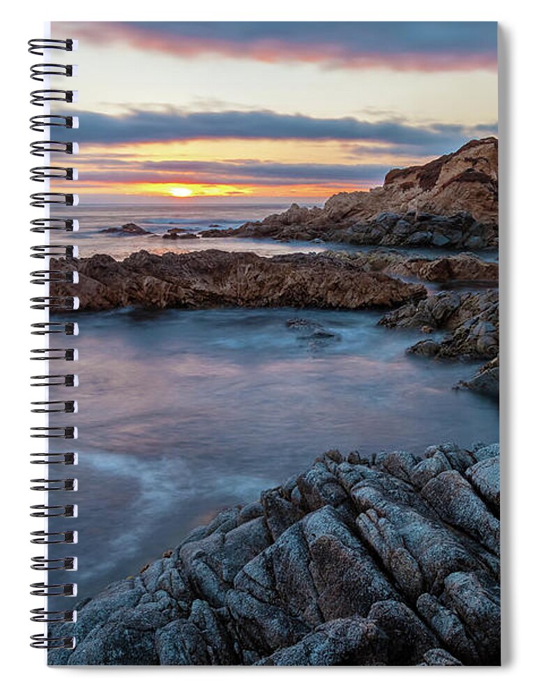 Landscape Spiral Notebook featuring the photograph Evening Blue by Jonathan Nguyen