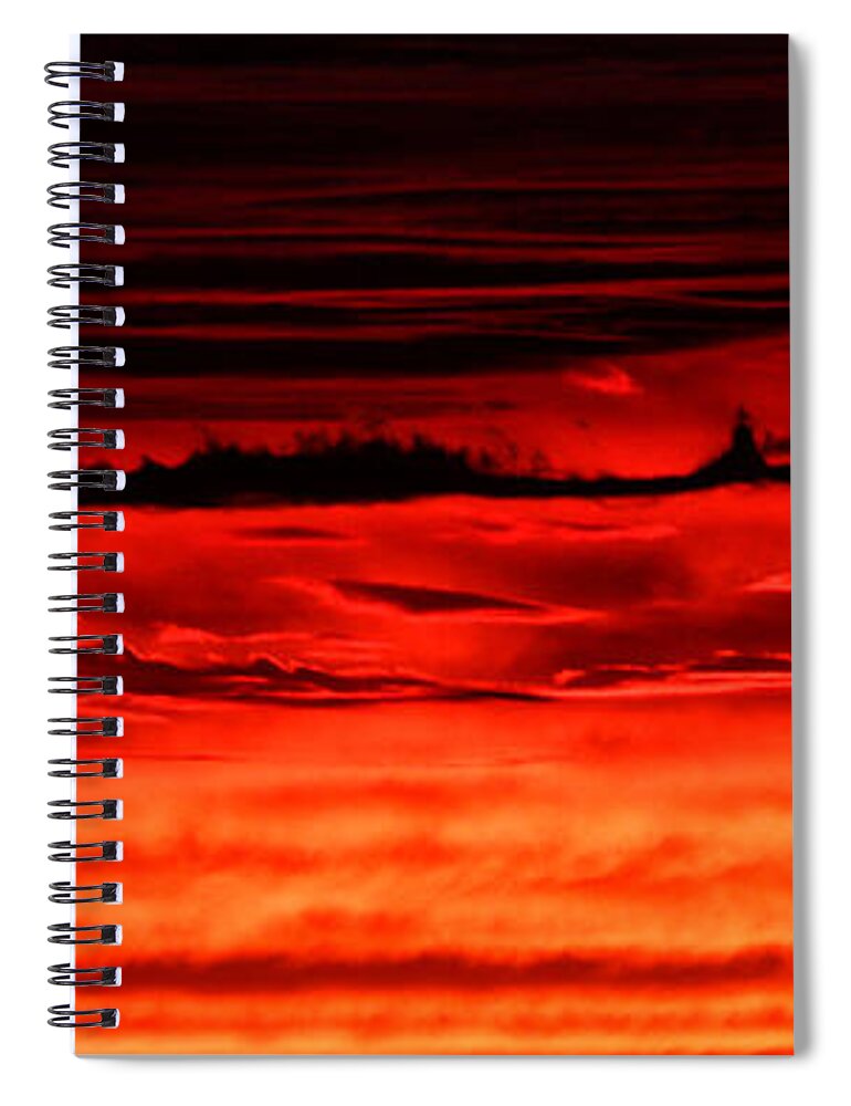 Evening Spiral Notebook featuring the photograph Evening Clouds by William Selander