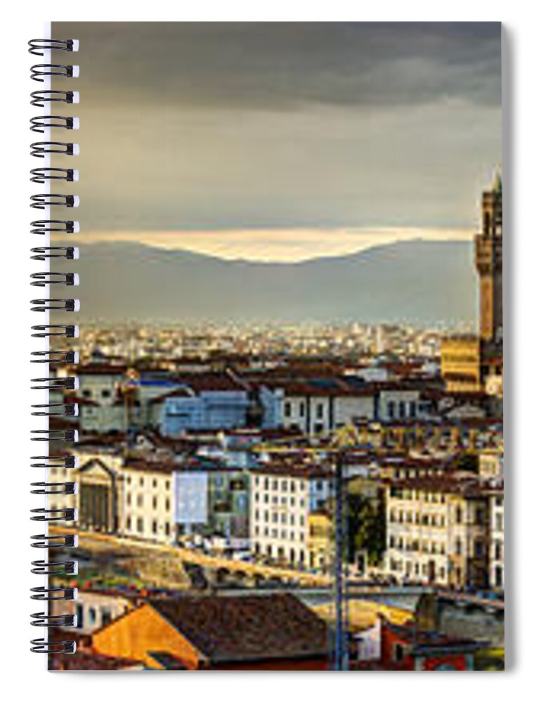 Florence Spiral Notebook featuring the photograph Evening in Florence by Weston Westmoreland