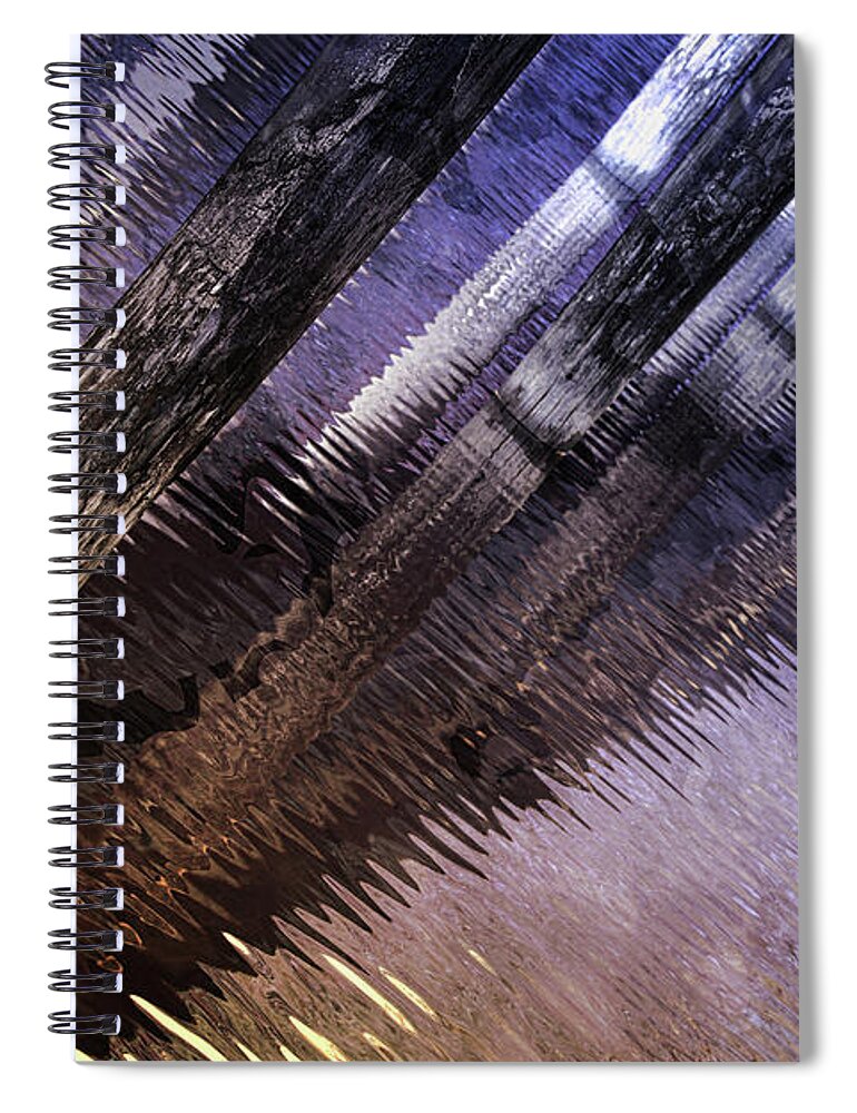 Pier Spiral Notebook featuring the photograph Evening Reflections by Cheryl Rose