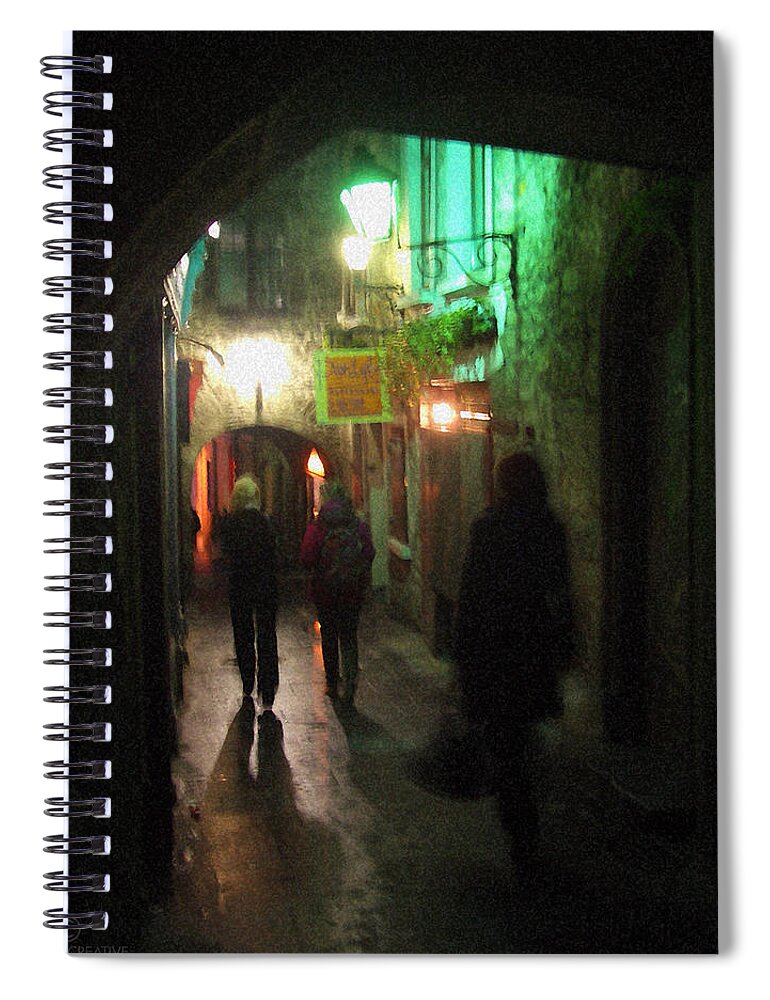Ireland Spiral Notebook featuring the photograph Evening Shoppers by Tim Nyberg