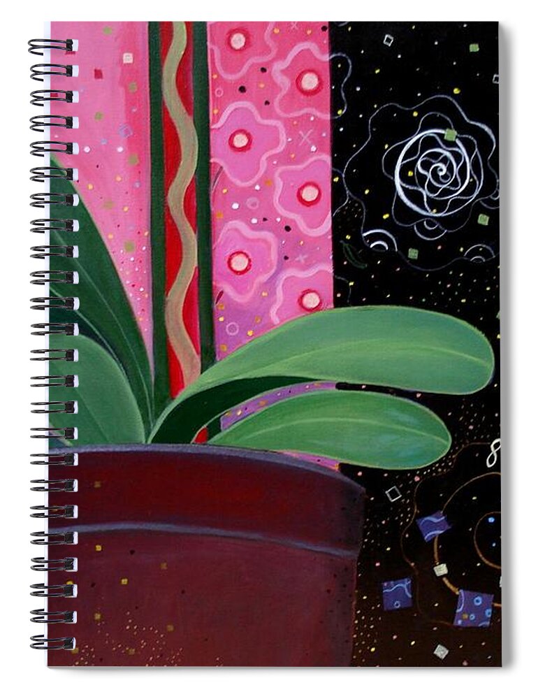 Sacred Spiral Notebook featuring the painting Everyday Sacred by Helena Tiainen