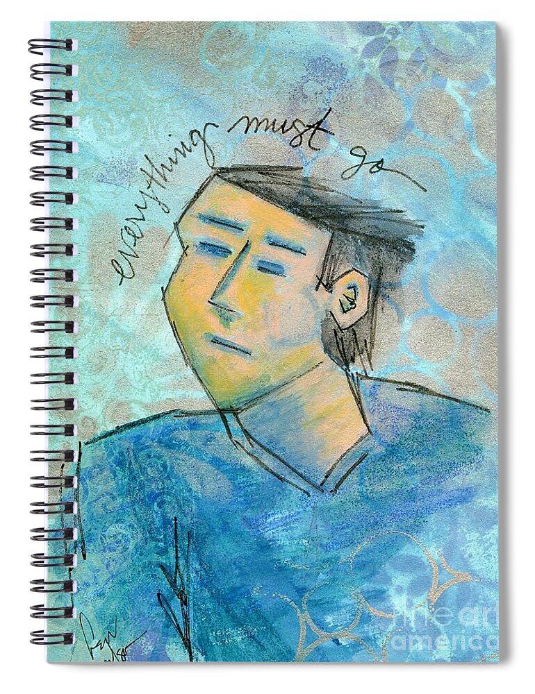 Modern Spiral Notebook featuring the painting Everything Must Go by Hew Wilson