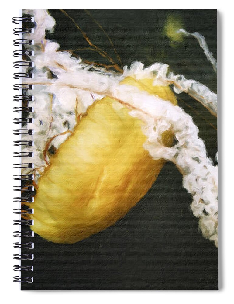 Ocean Spiral Notebook featuring the painting Evolving Mystery by Georgiana Romanovna