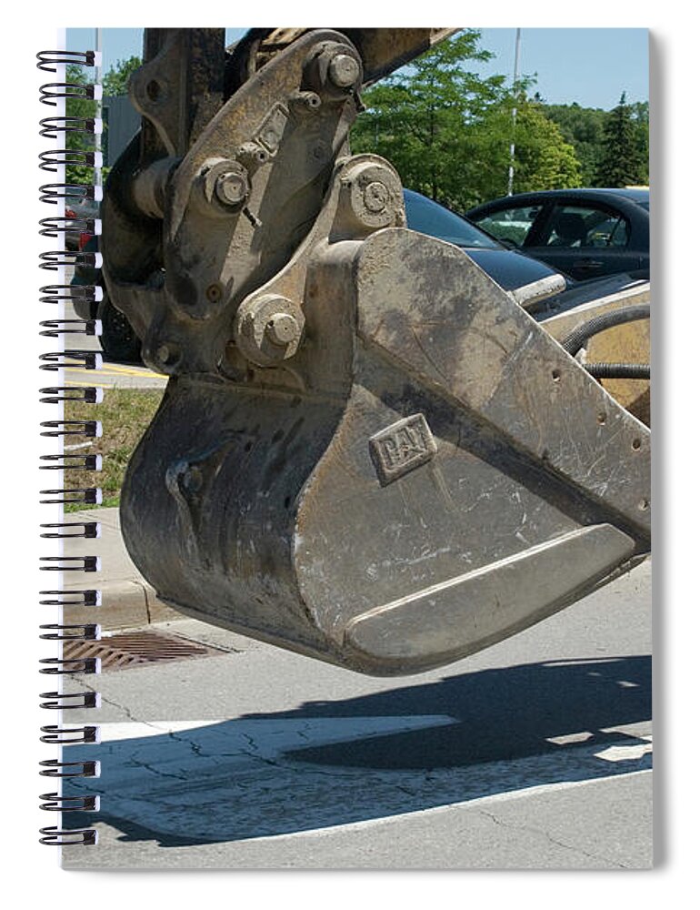 Metal Spiral Notebook featuring the photograph Excavator Bucket by Ee Photography
