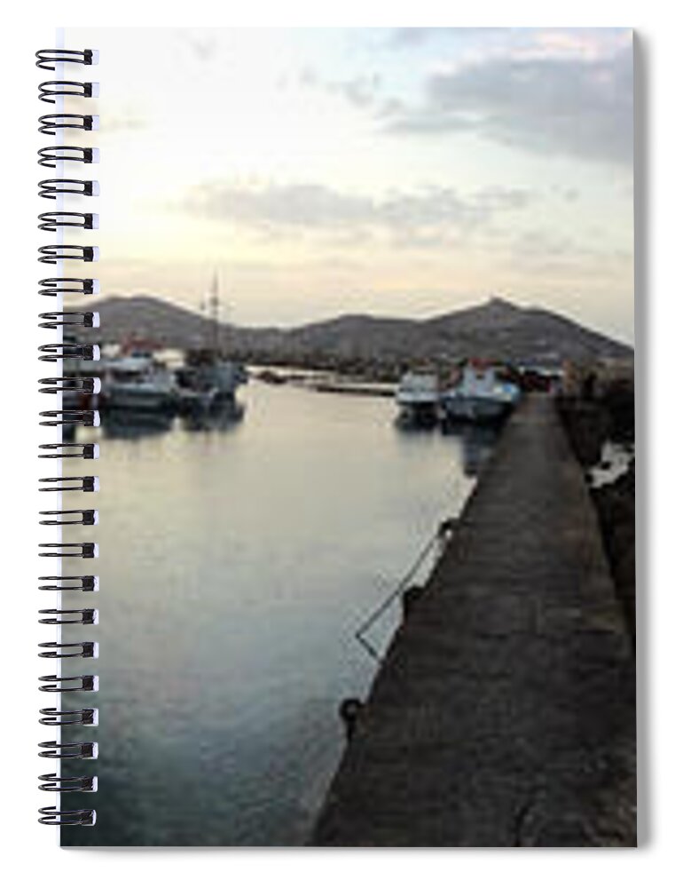 Colette Spiral Notebook featuring the photograph Excellent View Naoussa Paros Greece by Colette V Hera Guggenheim